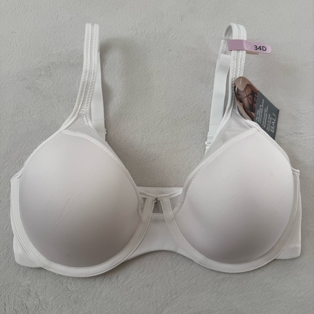NWT Bali Minimizer Bra One Smooth U® Ultra Light Convertible Full-Coverage 34D - Picture 4 of 12